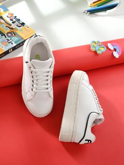 Fresh1947feet - White Glitter Dual Size Technology Casual Sneakers