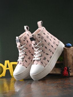 Fresh1947feet - Baby Pink Dual Size Technology Casual Sneakers