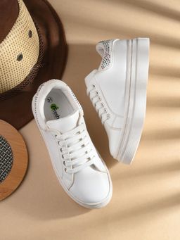 Fresh1947feet - White Multi Dual Size Technology Casual Sneakers