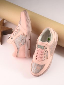 Fresh1947feet - Pink Dual Size Technology Casual Sneakers