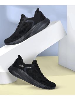 SKECHERS - Women Black Bobs Squad Chaos - Current Muse Running Shoes