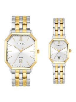 Timex - Trendline Stainless Steel Silver Dial Analog Watches for Unisex-Tw00Pr354 (Medium)