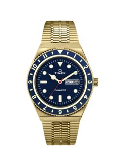 Timex - Q Diver Inspired Stainless Steel Blue Dial Analog Watches for Men-Tweg26302 (Medium)