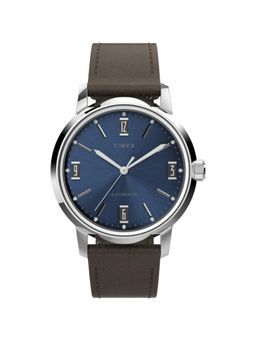 Timex - Marlin Leather Blue Dial Analog Watches for Men-Tweg26710 (Medium)