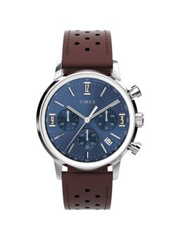 Timex - Marlin Leather Blue Dial Analog Watches for Men-Tweg26714 (Medium)