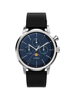 Timex - Marlin Leather Blue Dial Analog Watches for Men-Tweg26803 (Medium)