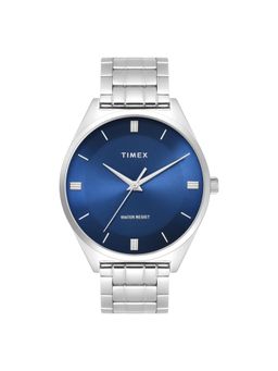 Timex - Trendline Stainless Steel Blue Dial Analog Watches for Men-Twtg14600T (Medium)
