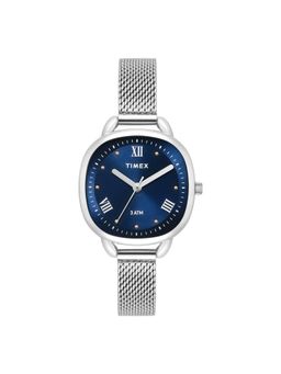 Timex - Trendline Stainless Steel Blue Dial Analog Watches for Women-Twtl16500T (Medium)
