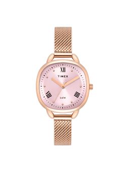 Timex - Trendline Stainless Steel Pink Dial Analog Watches for Women-Twtl16501T (Medium)