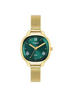 Timex - Trendline Stainless Steel Green Dial Analog Watches for Women-Twtl16502T (Medium)