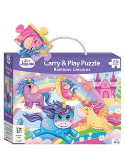 Tak Tak Toys - Carry & Play Rainbow Unicorns - Jigsaw Puzzle Set