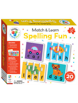 Tak Tak Toys - Match & Learn Spellings Jigsaw Puzzle Set With 16 Pages Book