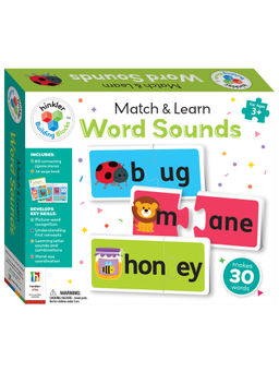 Tak Tak Toys - Match & Learn Word Sounds Jigsaw Puzzle Set With 16 Pages Book