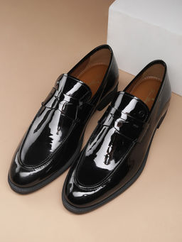 Louis Philippe - Men Black Leather Loafers