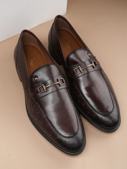 Louis Philippe - Men Brown Leather Loafers