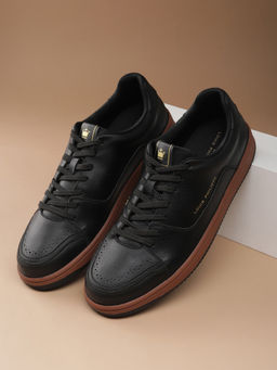 Louis Philippe - Men Black Lace Up Sneakers