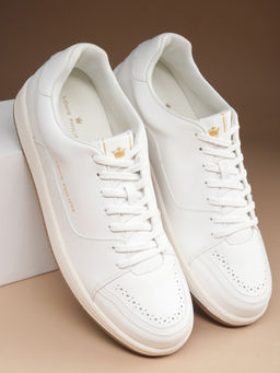 Louis Philippe - Men White Lace Up Sneakers