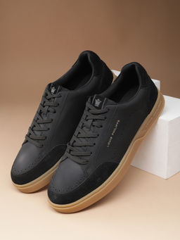 Louis Philippe - Men Black Lace Up Sneakers