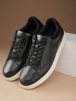 Louis Philippe - Men Black Lace Up Sneakers