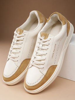 Louis Philippe - Men White Lace Up Sneakers