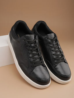 Louis Philippe - Men Black Lace Up Sneakers