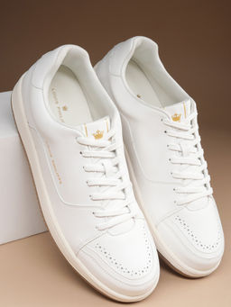 Louis Philippe - Men White Lace Up Sneakers