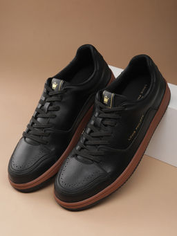 Louis Philippe - Men Black Lace Up Sneakers
