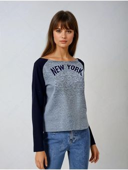 Outzidr - Grey Boat Neck T-Shirt