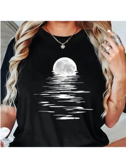 Outzidr - Black Graphic Print T-Shirt