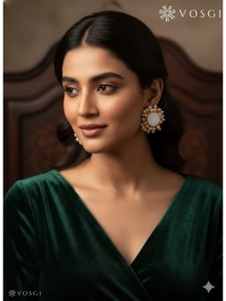 Vosgi - White Berry Stone Earrings