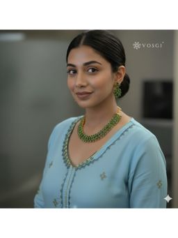Vosgi - Green Emerald Jewellery Set