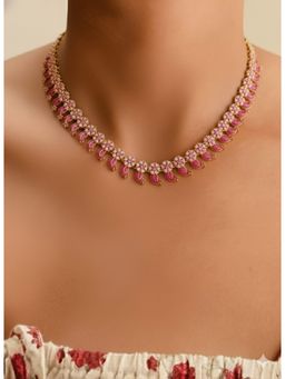 Vosgi - Pink Namura Kundan Necklace