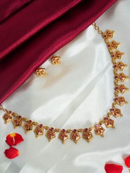 Vosgi - Pink Rudra Bloom Jewellery Set