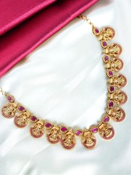 Vosgi - Pink Deviya Temple Necklace