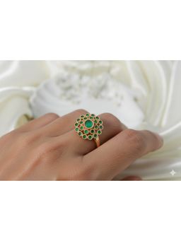 Vosgi - Green Royal Bloom Ring