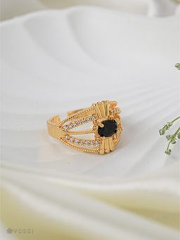 Vosgi - Black Radiant Gemstone Ring