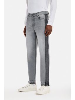 Snitch - Light Grey Solid Relaxed Casual Jeans