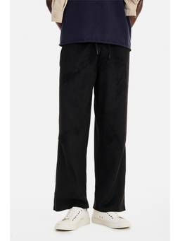 Snitch - Black Solid Loose Trouser
