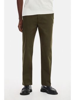 Snitch - Olive Washed Regular Casual Trouser
