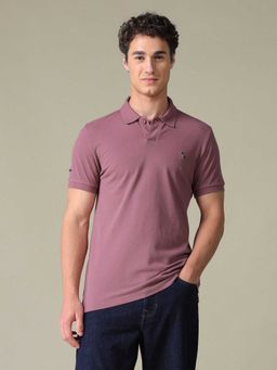 U.S. Polo Assn. Denim Co. - Men'S Solid Regular Fit Mauve Polo T-Shirt