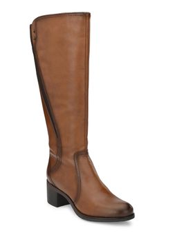 Delize - Womens Tan Knee Chelsea Boots