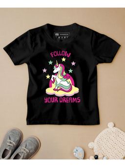 Be Awara - Follow Your Dreams Half Sleeves Kids T-shirt Black