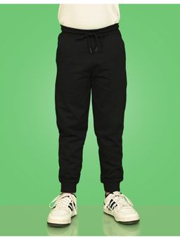 Nusyl - Black Solid Color Kids Unisex Joggers