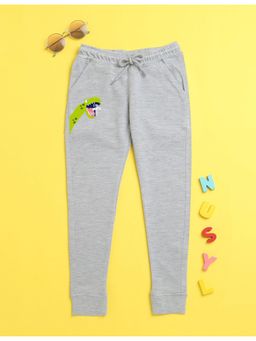 Nusyl - Grey Animal Printed Kids Unisex Joggers