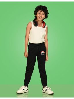 Nusyl - Boys Rainbow and Grateful Text Printed Joggers