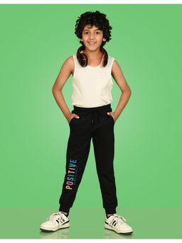 Nusyl - Boys Positive Vibes Only Text Printed Joggers