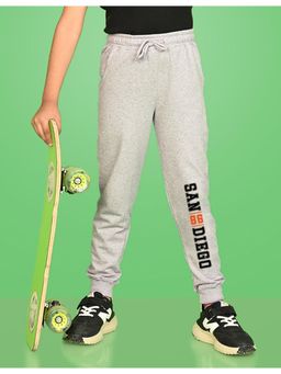 Nusyl - Grey San 86 Diego Printed Cotton Joggers for Boys