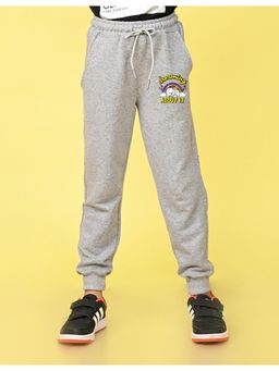 Nusyl - Girls Grey Dreaming About It Text Printed Straight Fit Joggers