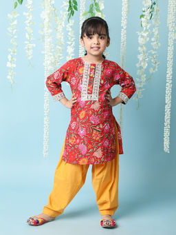 KID1 - Mogra Floral Kurti & Salwar (Set of 2)
