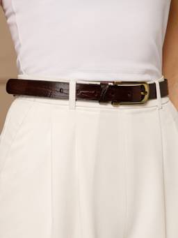 Aditi Wasan - Reddish Brown Womens Genuine Leather Belt